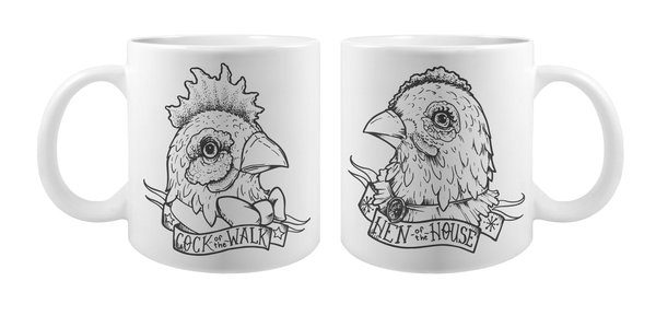 Cock of the Walk & Hen of the House Mug Set